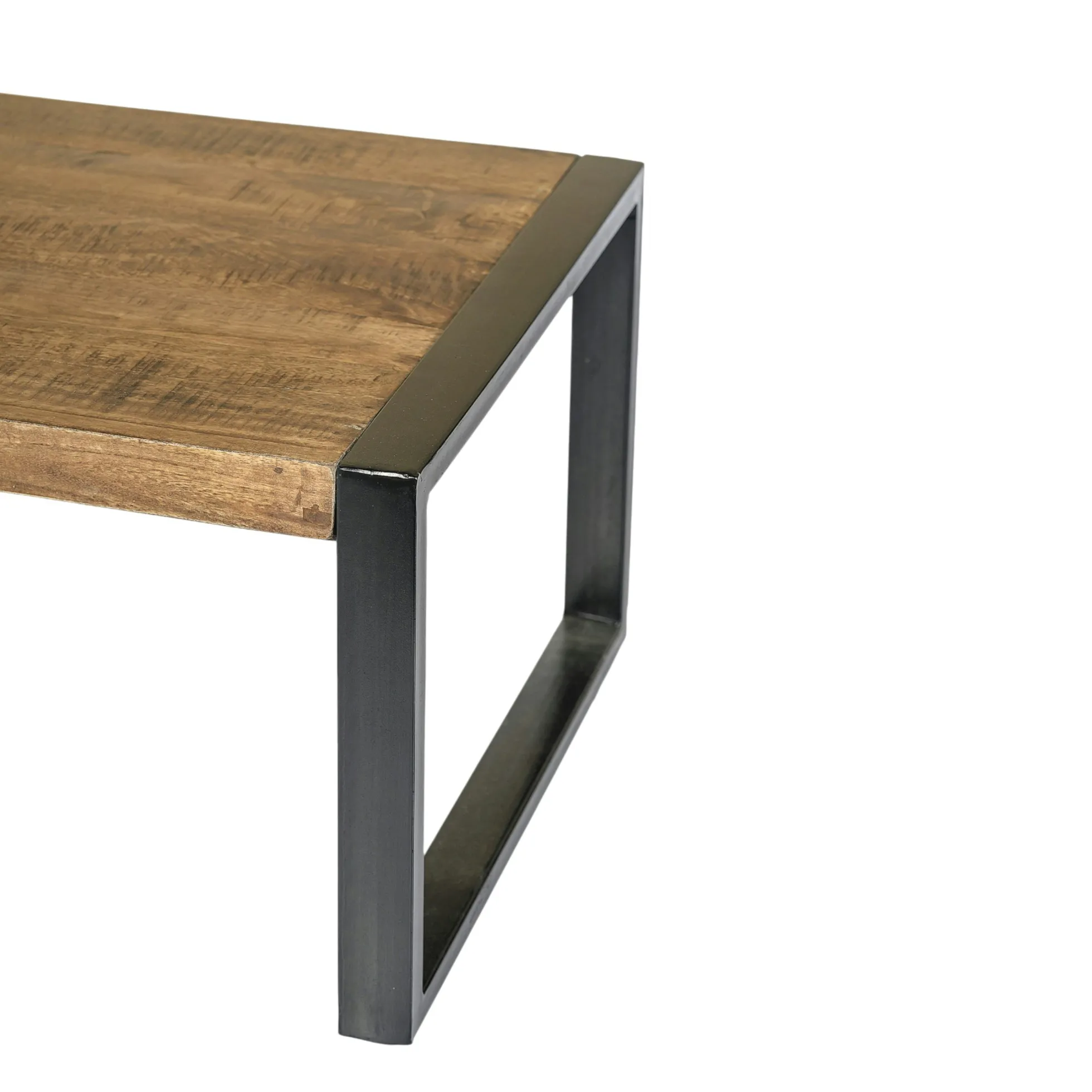 Table de salon rectangulaire bois métal KARGO