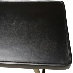 Table de salon rectangulaire métal noir et doré ZALA