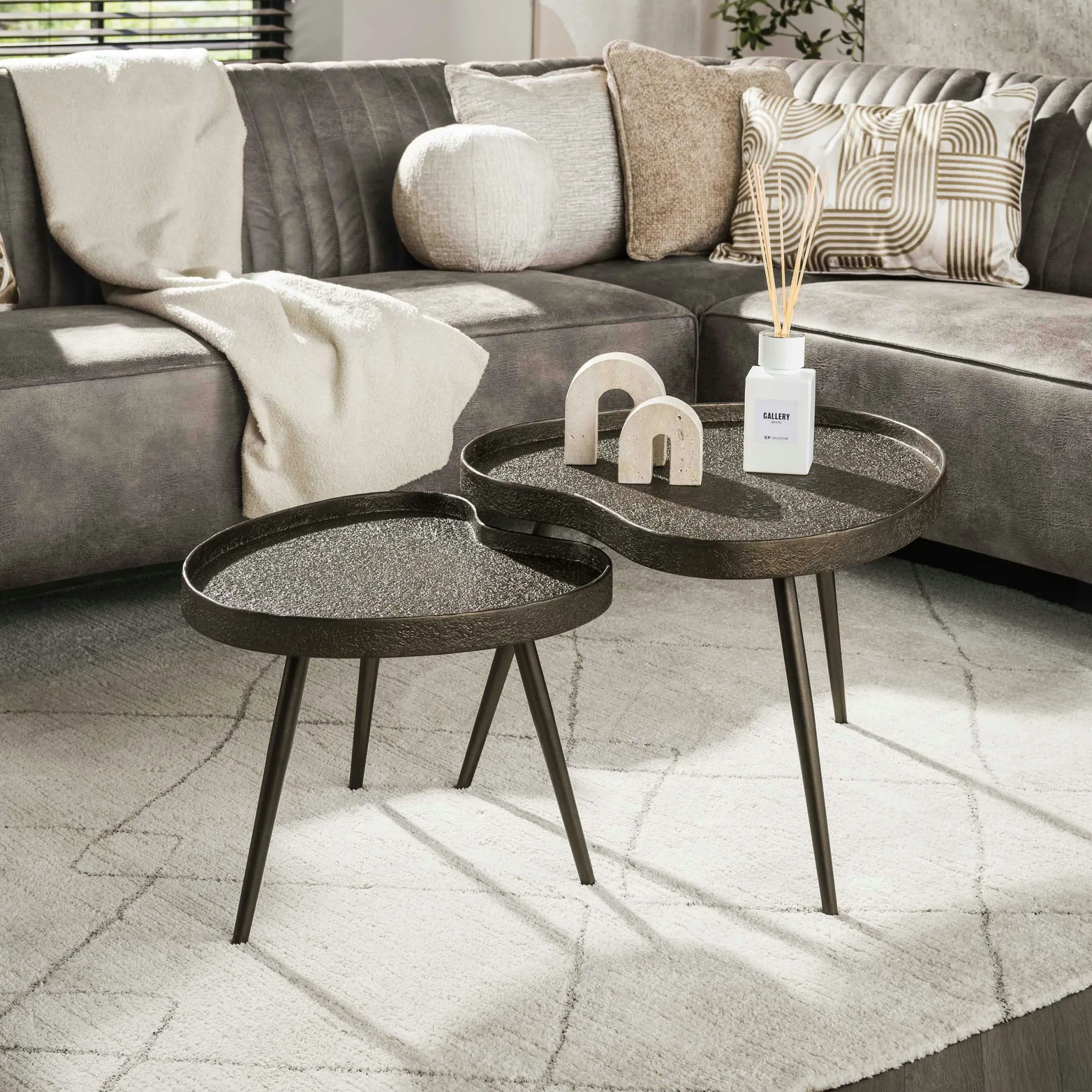 Table de salon vintage forme organique (lot de 2) RALF