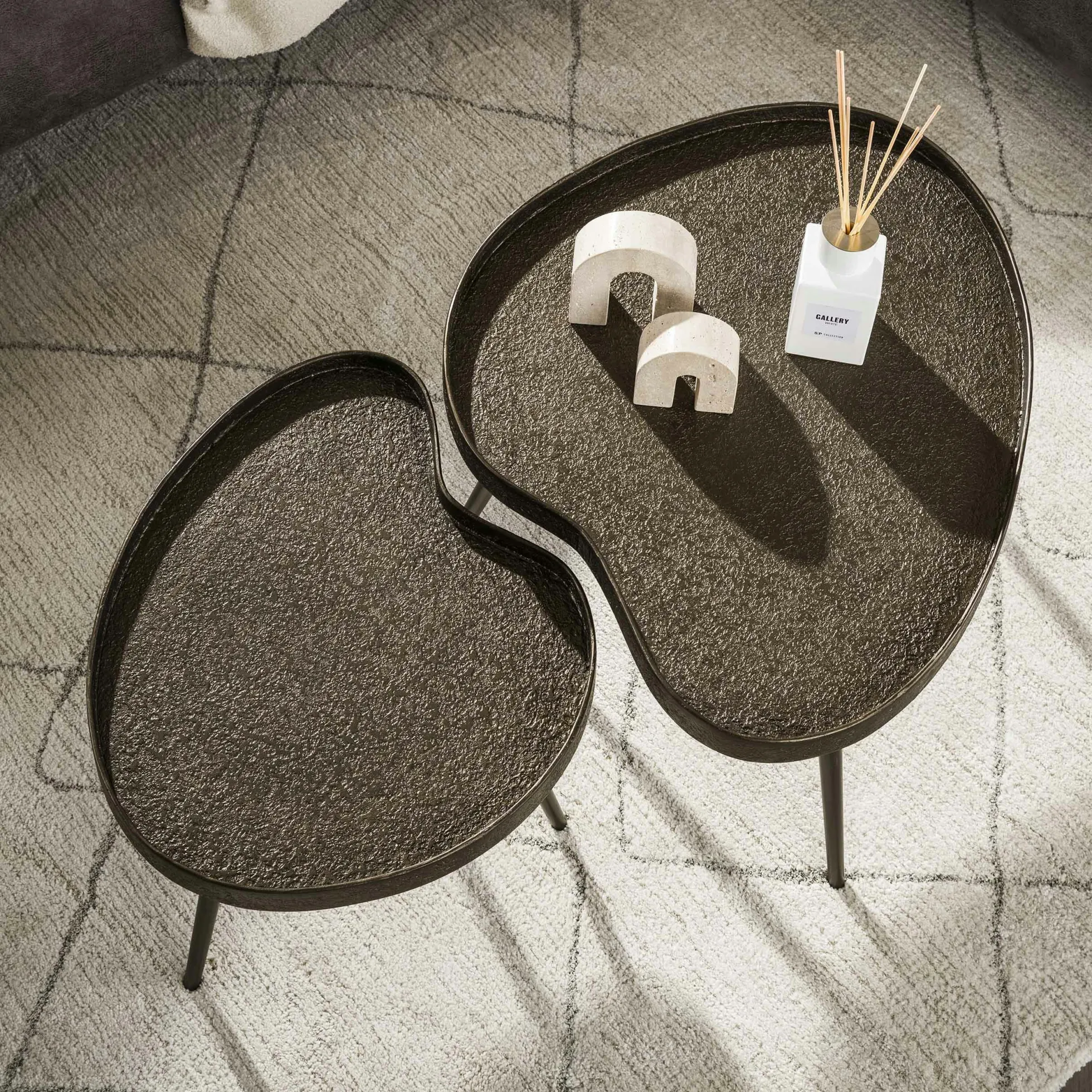 Table de salon vintage forme organique (lot de 2) RALF