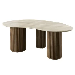Table design céramique 3D effet travertin 215 cm ASCOLI