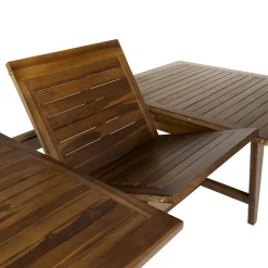 Table d'extérieur en teck plateau extensible 180/240 cm MACAO