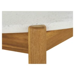 Table à dîner ronde terrazzo blanche ø120 BALI