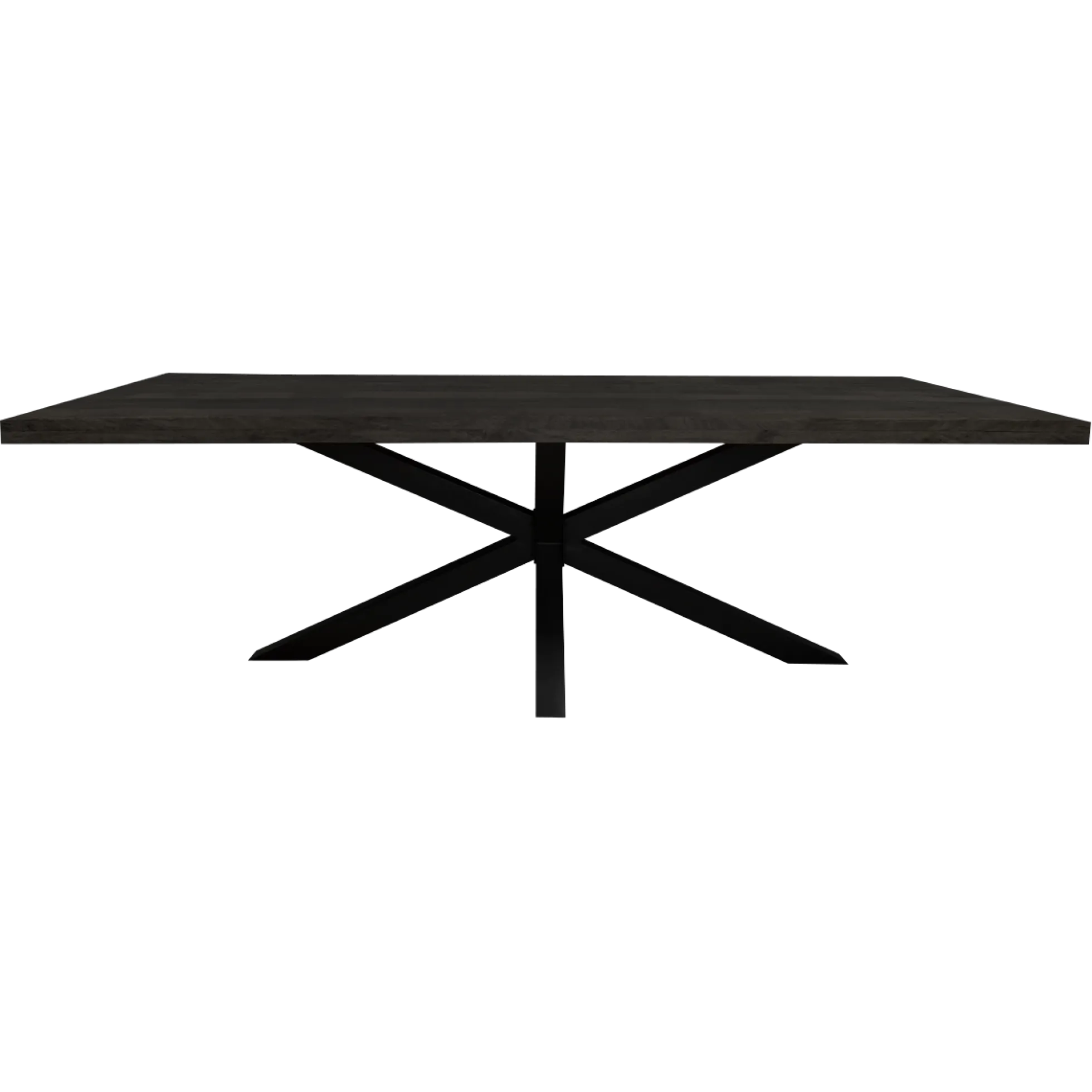 Table en bois noir à pied central 200 cm RIVANO
