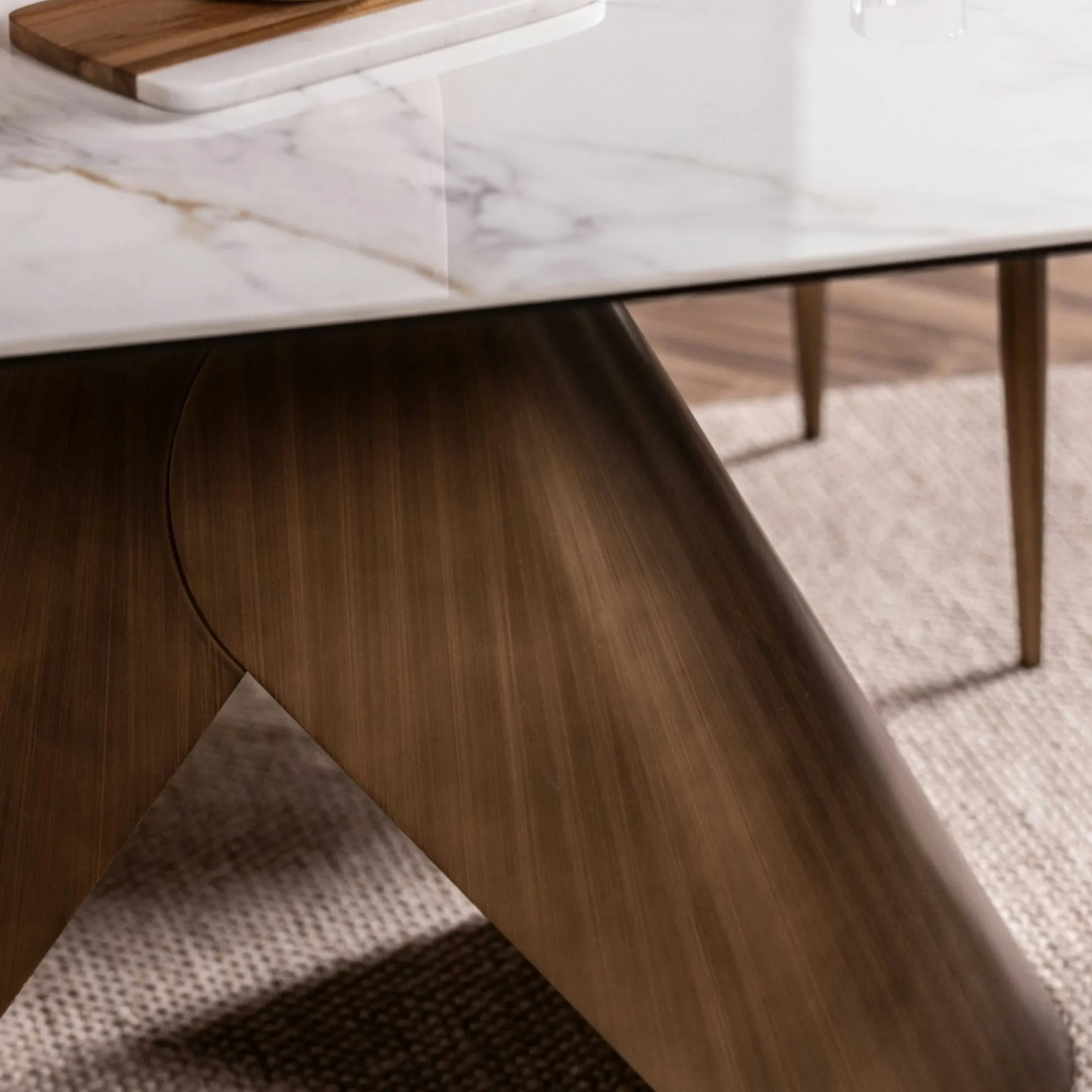 Table en céramique blanche 180-260 cm SEMPIONE