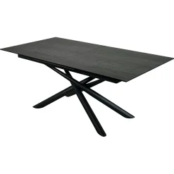 Table en céramique grise avec pied mikado 180-240 cm LOMBARDIE
