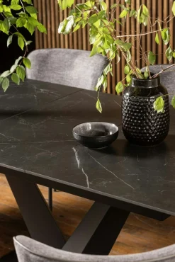 Table en céramique noire extensible 160-205 cm OTTAWA