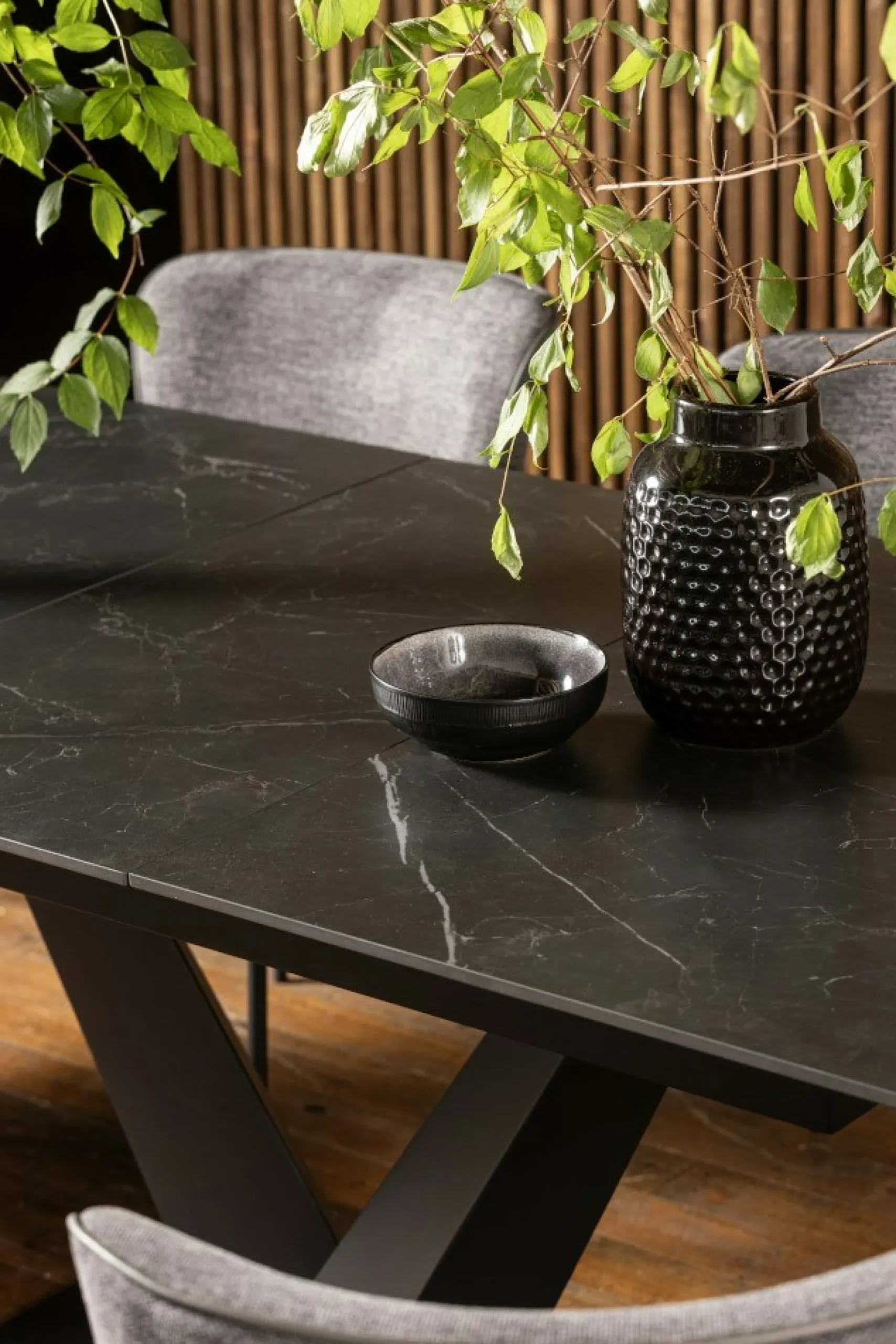 Table en céramique noire extensible 160-205 cm OTTAWA