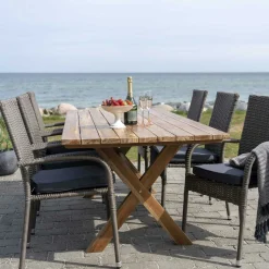 Table en teck 200 cm pour terrasse ou jardin TANETE