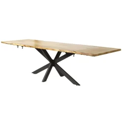 Table extensible 175/275 acacia bords irréguliers MELBOURNE