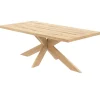 Table extensible bois blanc bords droits pied bois 240 cm PALERME