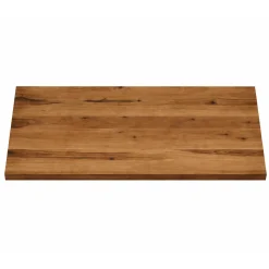 Table extensible bois brun bords droits pied graphique 180 cm PALERME