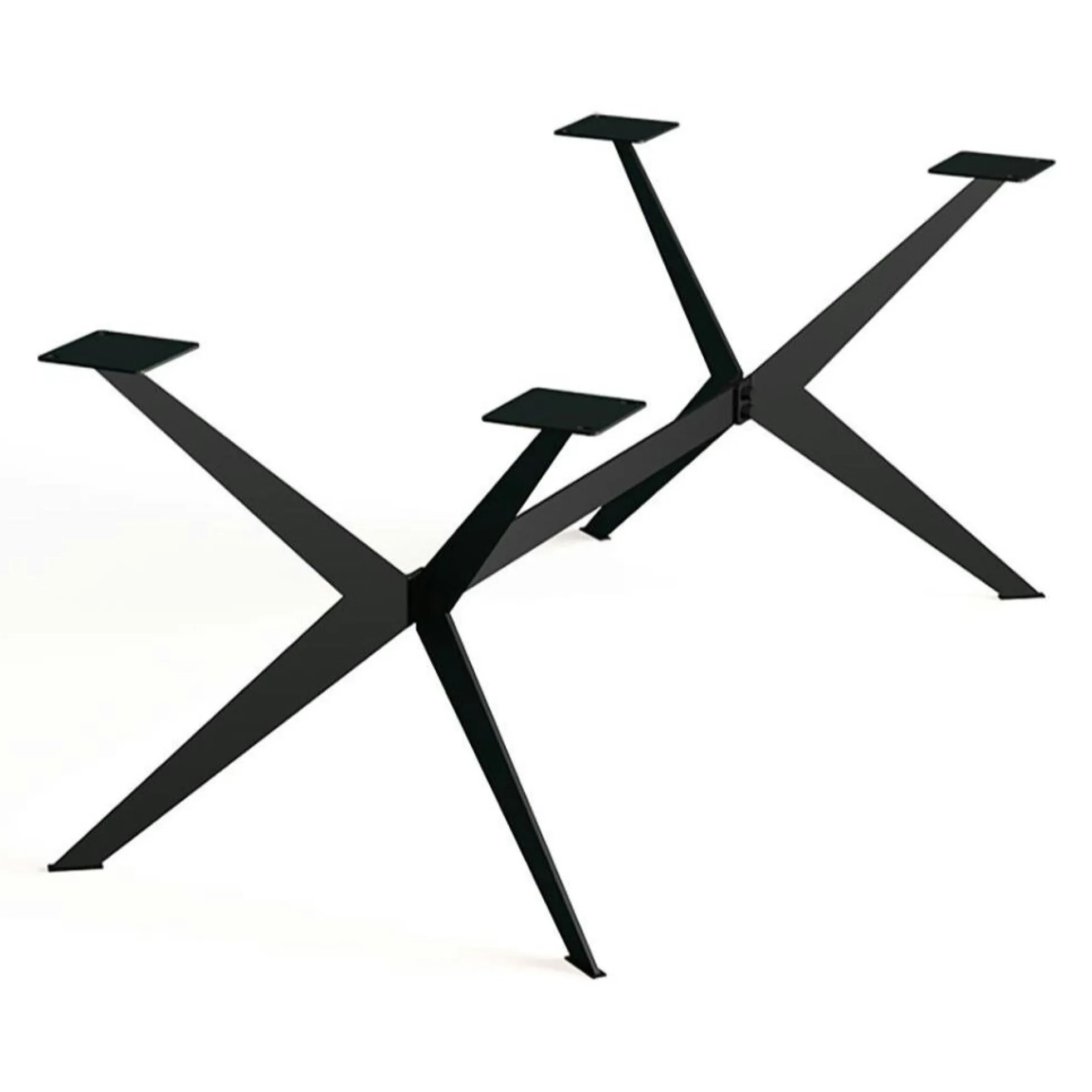 Table extensible bois brun bords droits pied graphique 180 cm PALERME