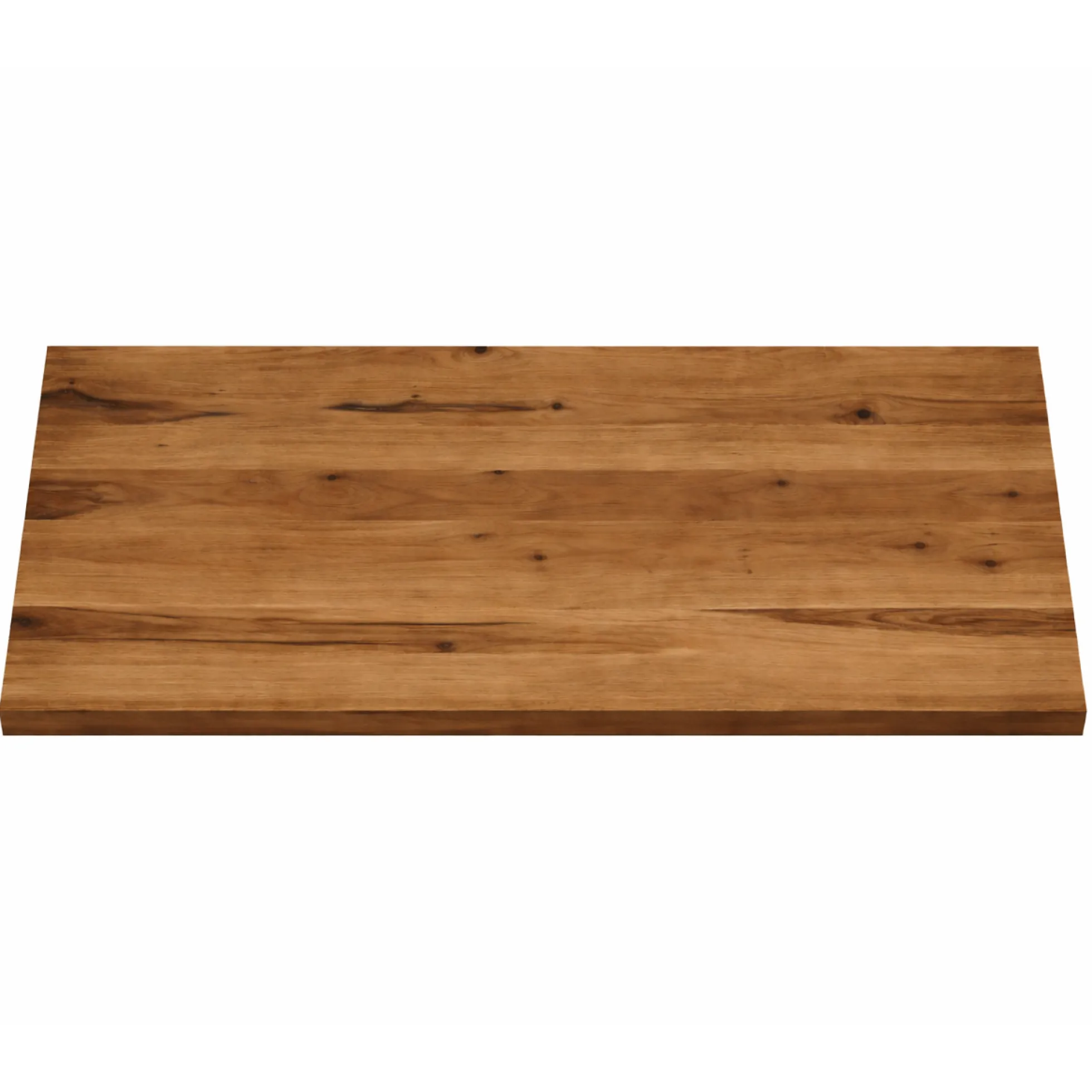 Table extensible bois brun bords droits pied noir fin 200 cm PALERME