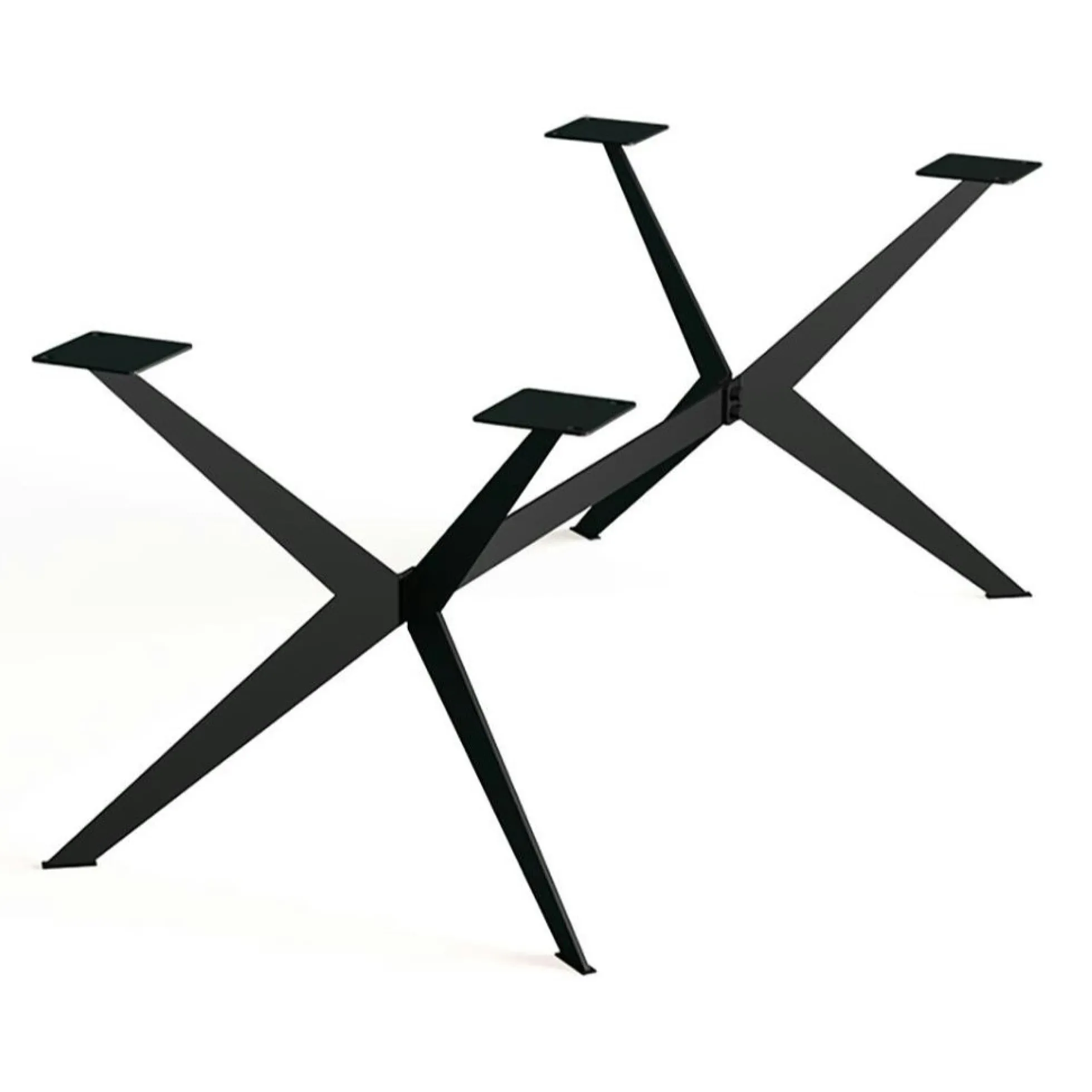 Table extensible bois brun bords droits pied graphique 200 cm PALERME