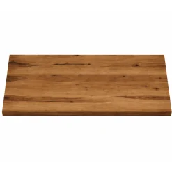 Table extensible bois brun bords droits pieds verre 240 cm PALERME