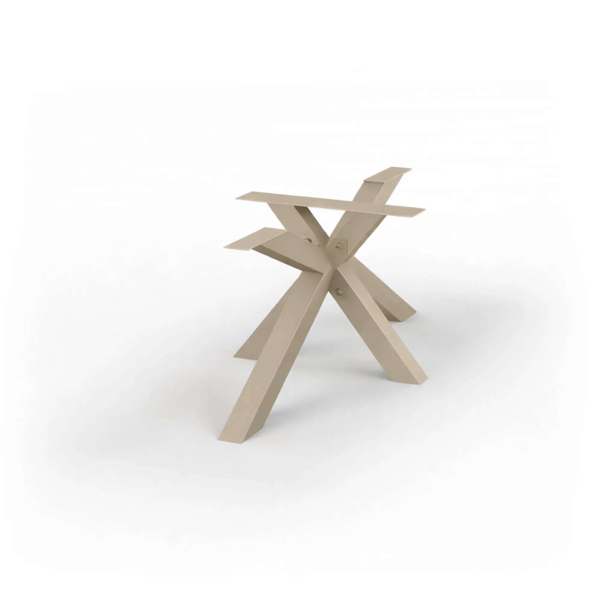 Table extensible bois brun bords droits pied grège 180 cm PALERME