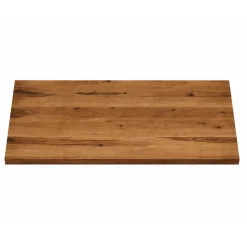Table extensible bois brun bords droits pieds en X 240 cm PALERME