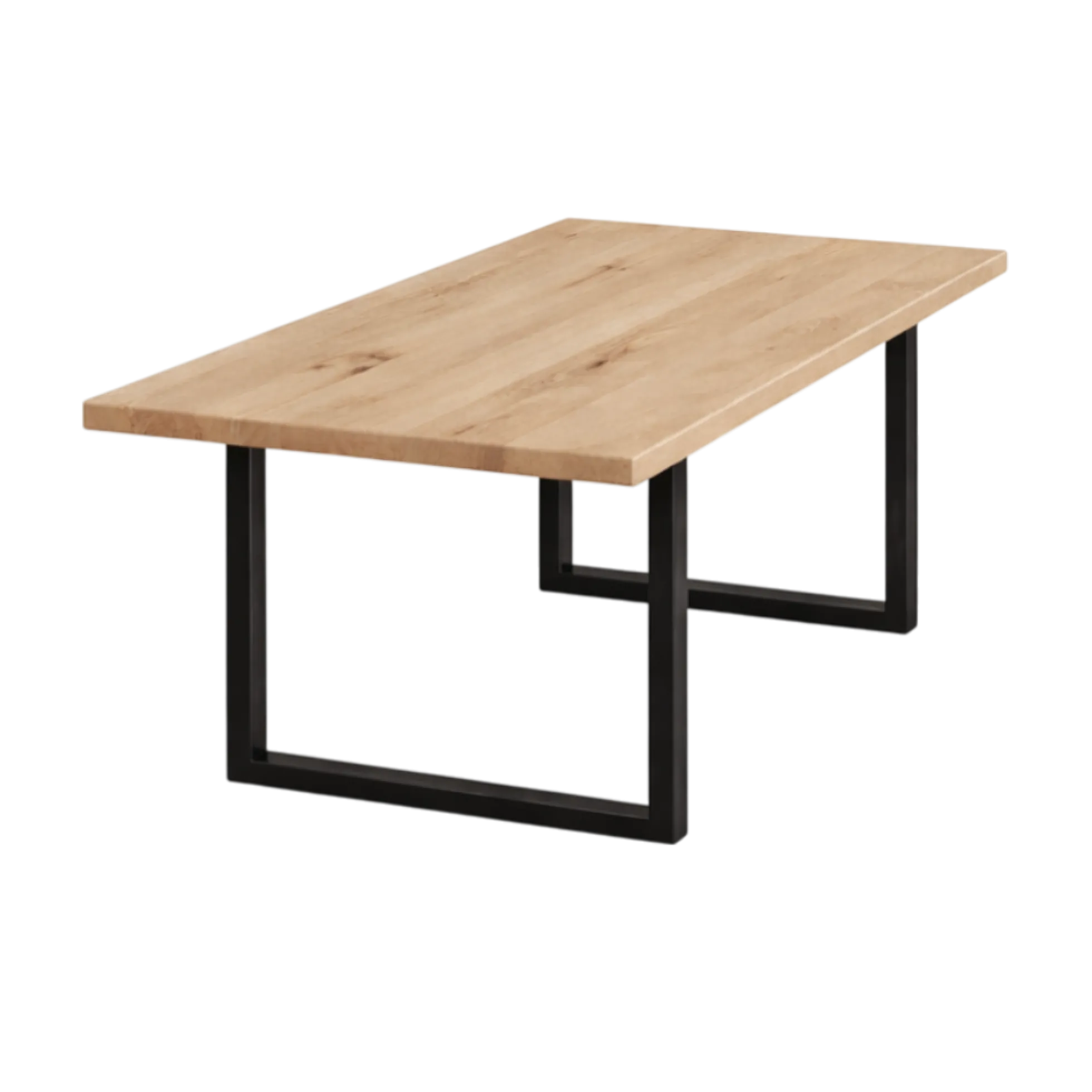 Table extensible bois de chêne blanc pieds en U 240 cm PALERME