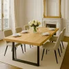 Table extensible bois de chêne huilé pieds en U 240 cm PALERME