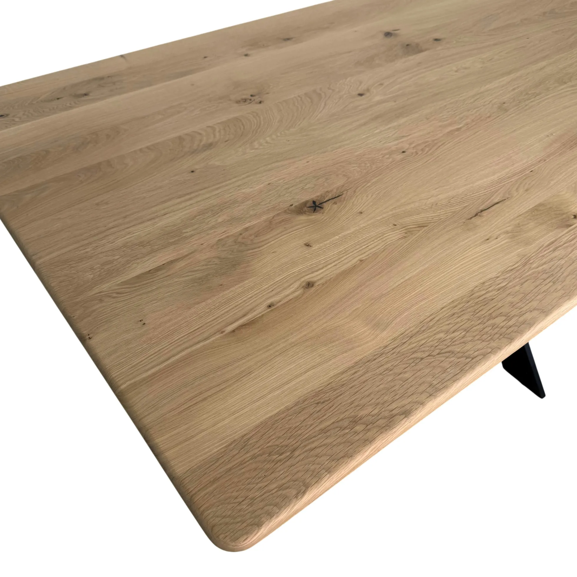Table extensible bois de chêne blanc bords arrondis 200 cm HAVEN