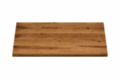 Table extensible bois de chêne brun pieds en U 180 cm PALERME