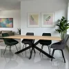 Table extensible bois de chêne blanc bords arrondis 220 cm HAVEN