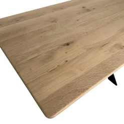 Table extensible bois de chêne blanc bords arrondis 220 cm HAVEN