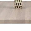 Table extensible bois grisé bords droits pied noir 180 cm PALERME