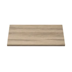 Table extensible bois grisé bords droits pied graphique 240 cm PALERME