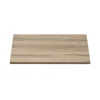 Table extensible bois grisé bords droits pied grège 240 cm PALERME