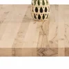 Table extensible bois grisé bords droits pied noir fin 200 cm PALERME