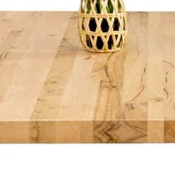 Table extensible bois huilé bords droits pied graphique 180 cm PALERME