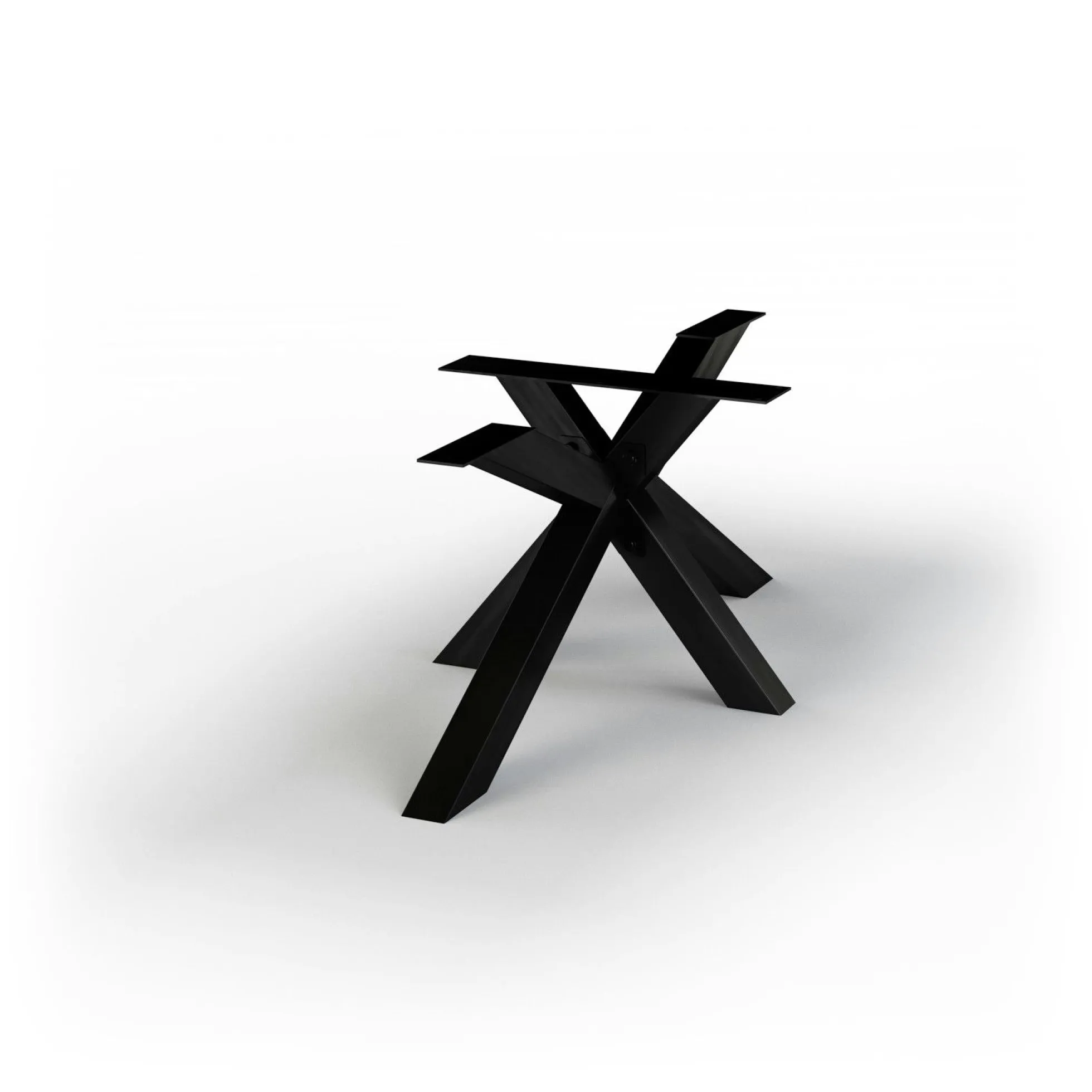 Table extensible chêne blanc bords naturels pied noir 220 cm PALERME