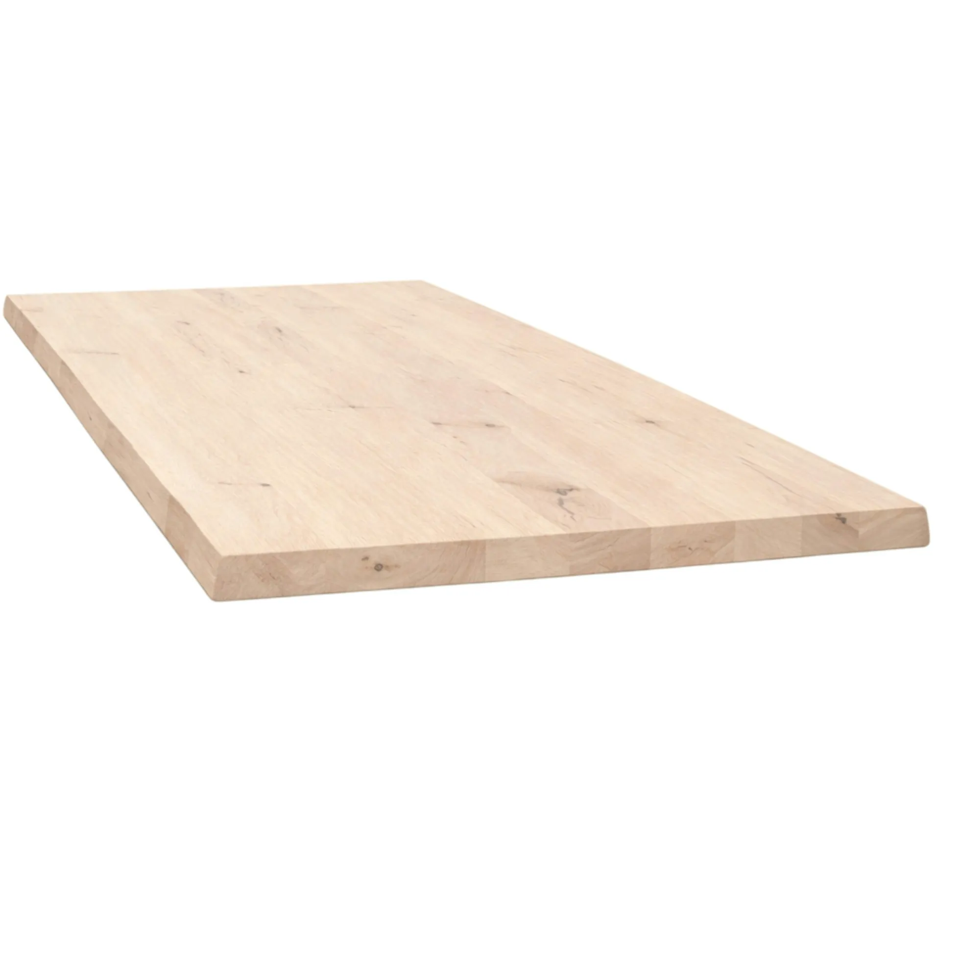 Table extensible chêne blanc bords naturels pied noir 220 cm PALERME