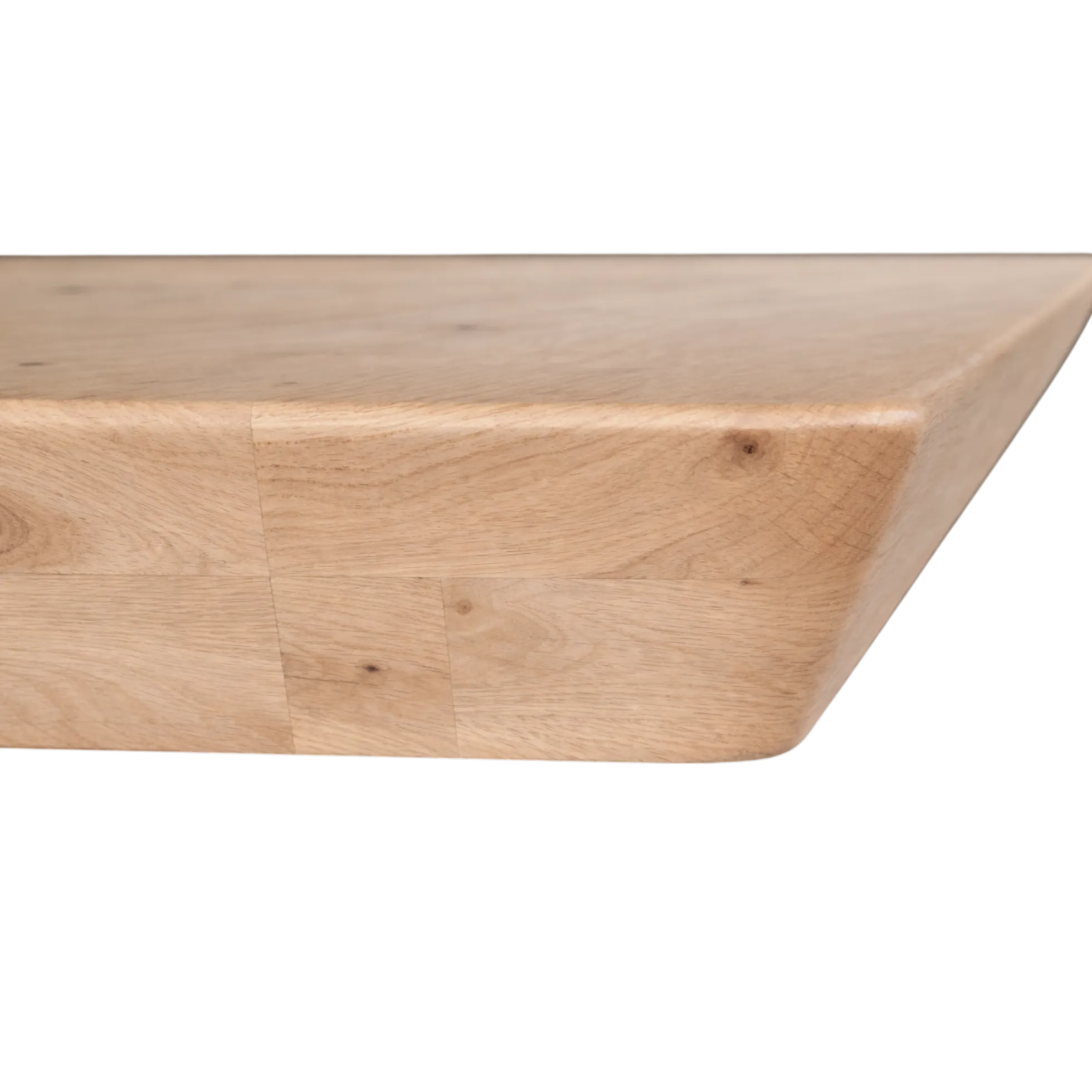 Table extensible chêne blanc bords biseautés pieds en U 180 cm PALERME