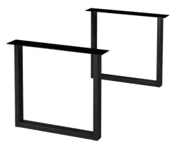 Table extensible chêne blanc bords naturels pieds en U 220 cm PALERME