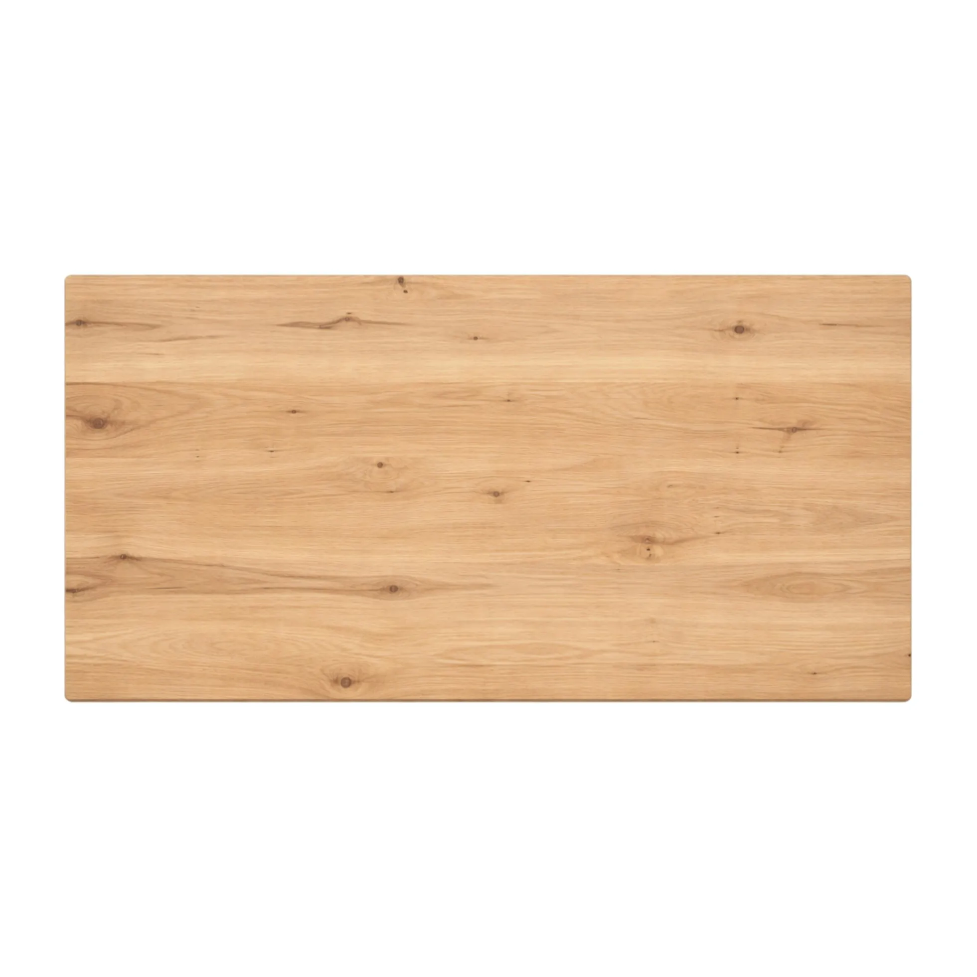 Table extensible chêne blanc bords biseautés pieds verre 200 cm PALERME