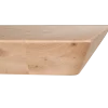 Table extensible chêne blanc bords biseautés pied noir fin 200 cm PALERME