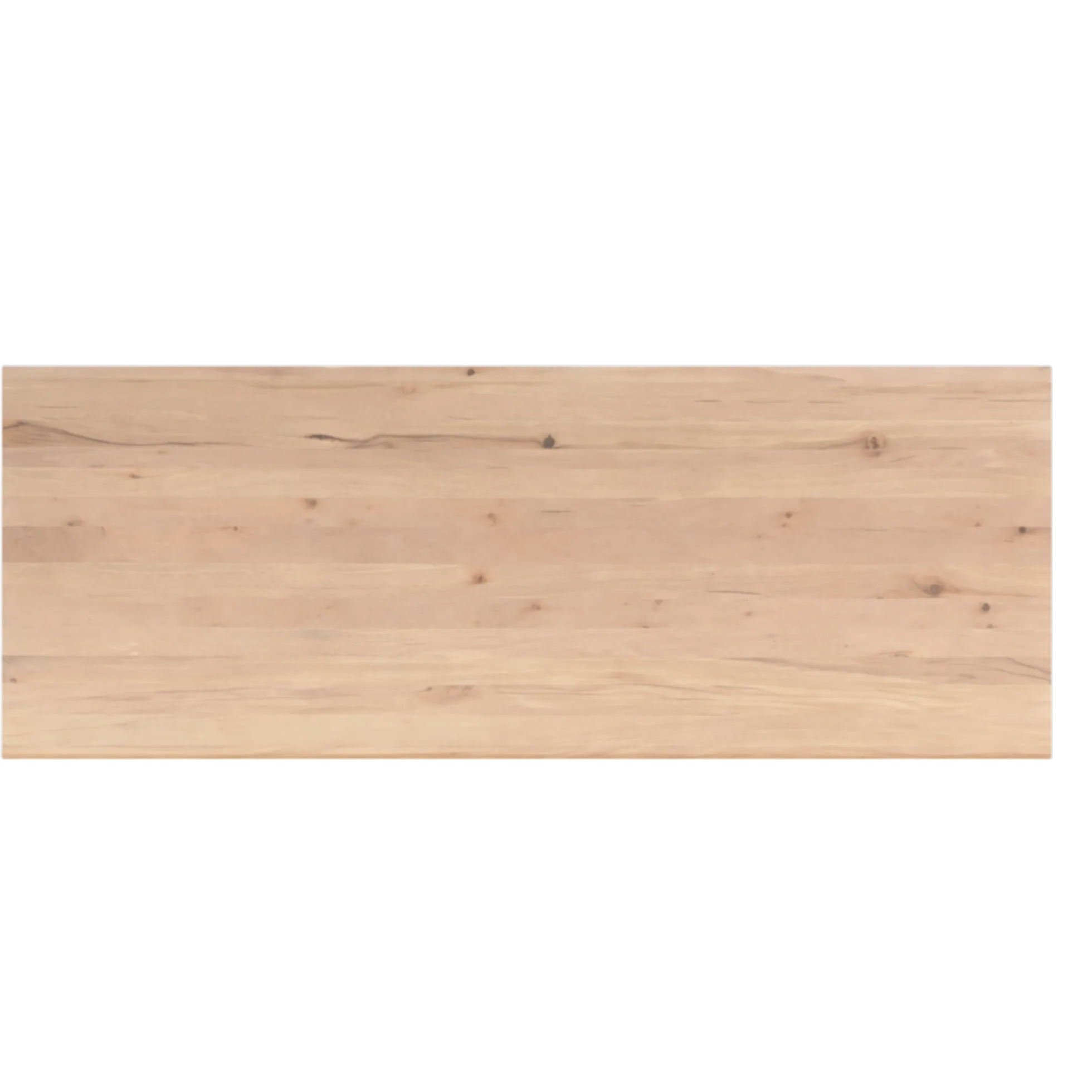 Table extensible chêne blanc bords biseautés pied bois 220 cm PALERME