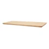 Table extensible chêne blanc bords biseautés pied grège 180 cm PALERME