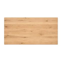 Table extensible chêne blanc bords biseautés pieds en U 220 cm PALERME