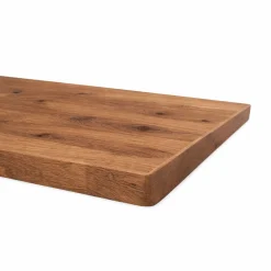 Table extensible chêne brun bords biseautés pieds en X 240 cm PALERME
