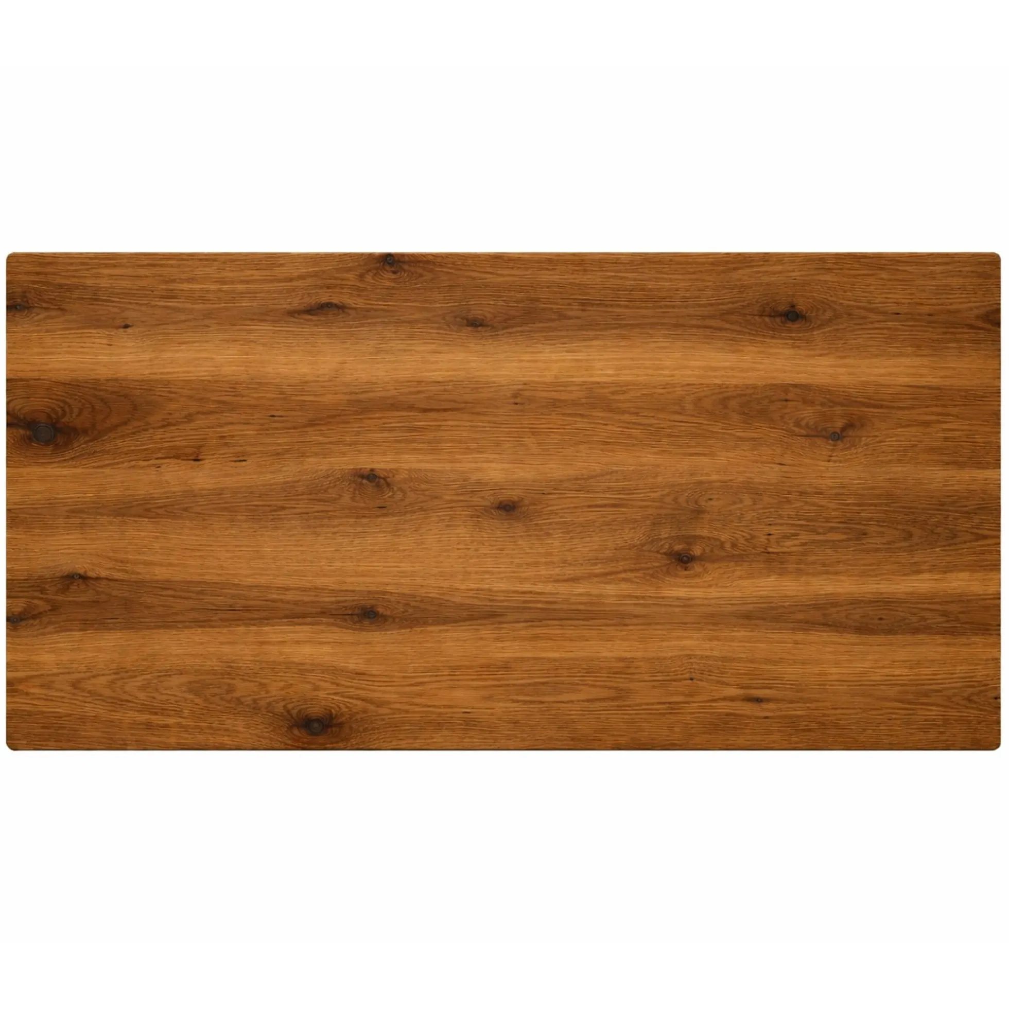 Table extensible chêne brun bords biseautés pieds en X 180 cm PALERME