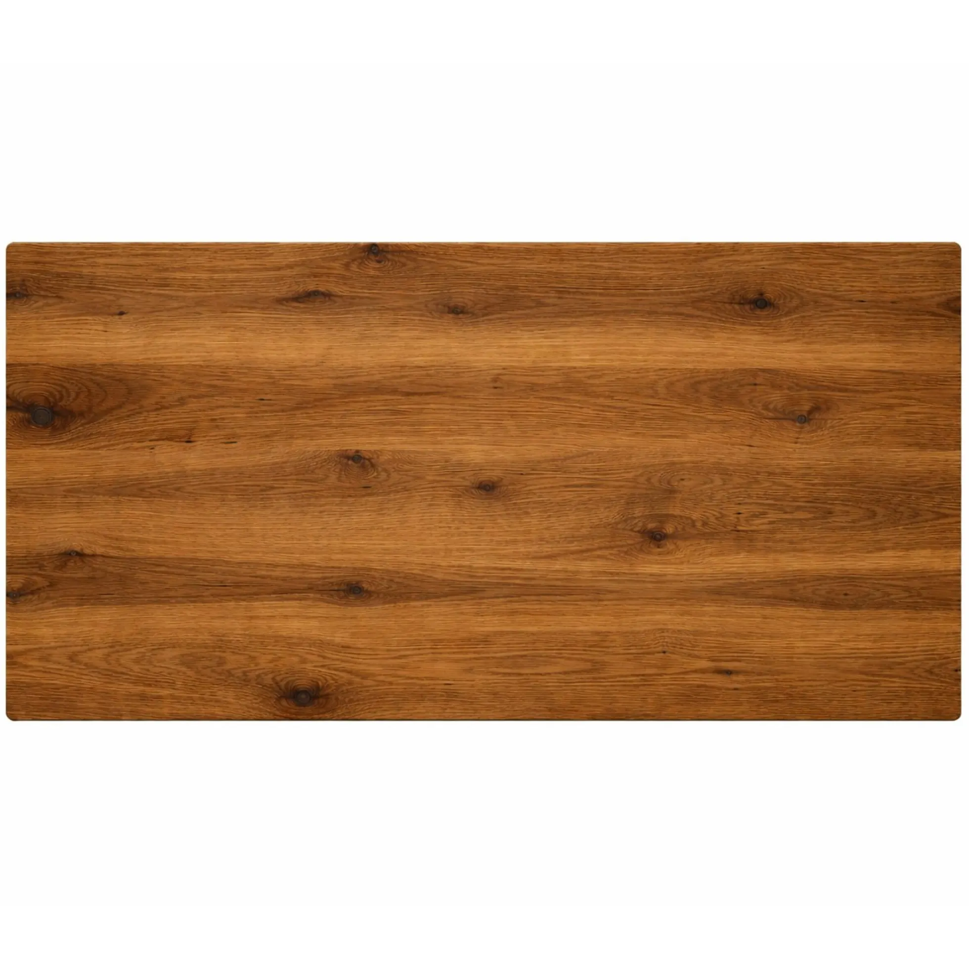 Table extensible chêne brun bords biseautés pieds en U 200 cm PALERME