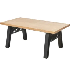 Table extensible chêne clair esprit atelier 190-240 cm ALPINE