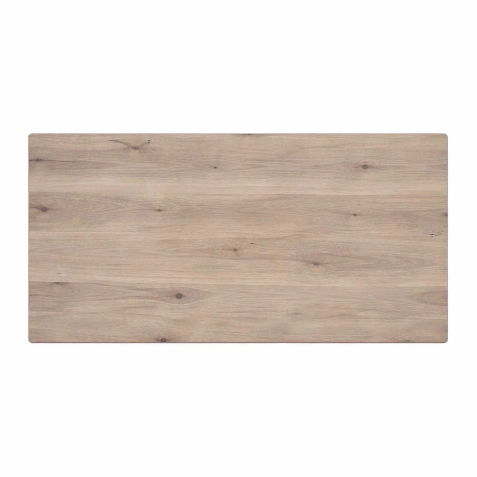 Table extensible chêne grisé bords biseautés pied noir 220 cm PALERME