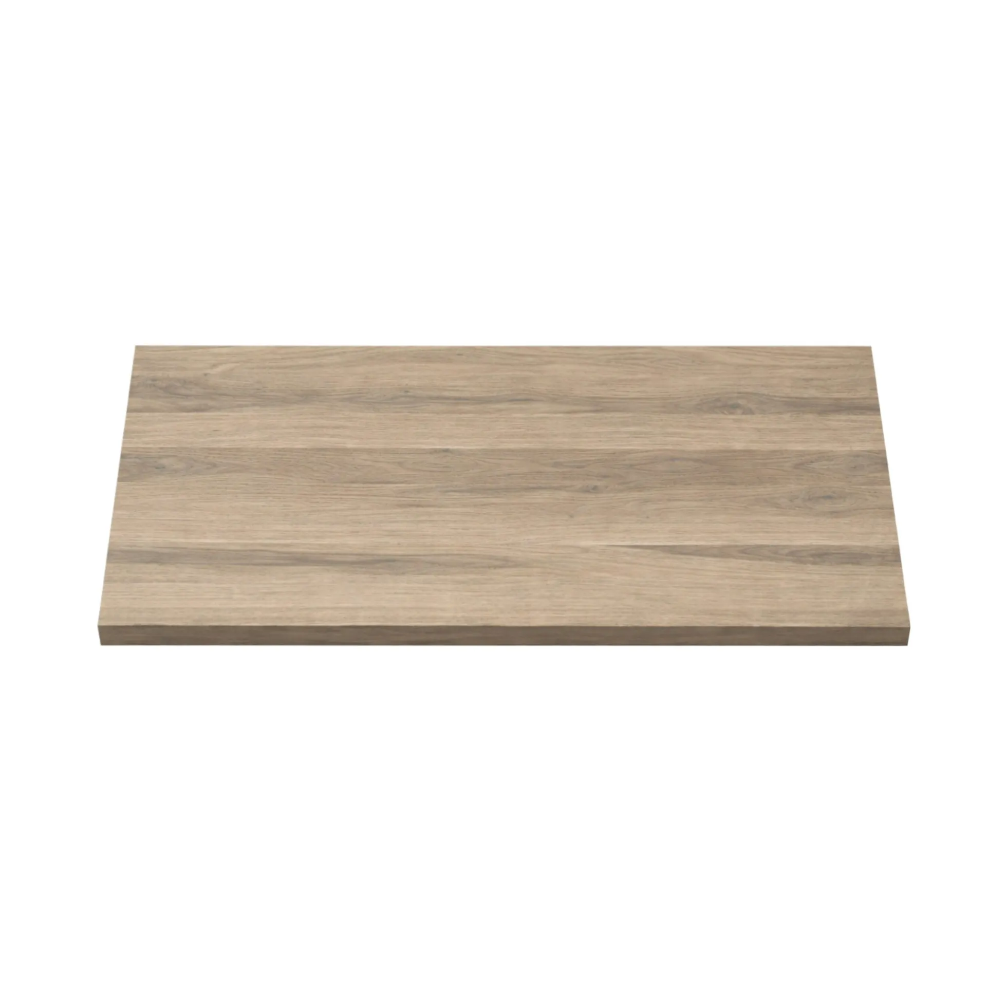 Table extensible chêne grisé bords biseautés pied bois 200 cm PALERME