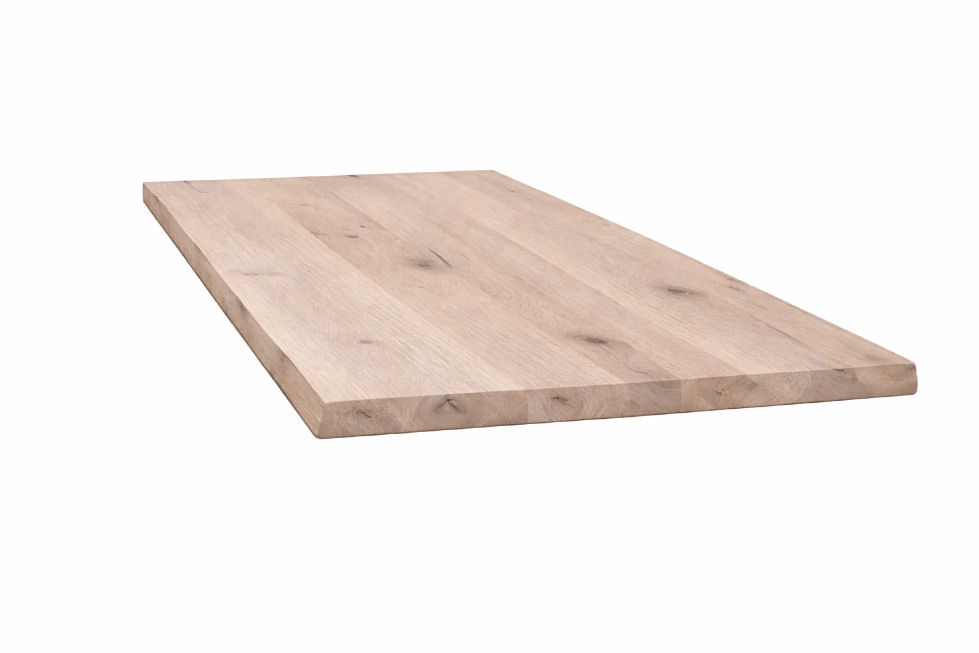 Table extensible chêne grisé bords naturels pieds en U 200 cm PALERME