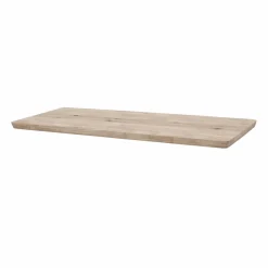 Table extensible chêne grisé bords biseautés pieds en U 180 cm PALERME